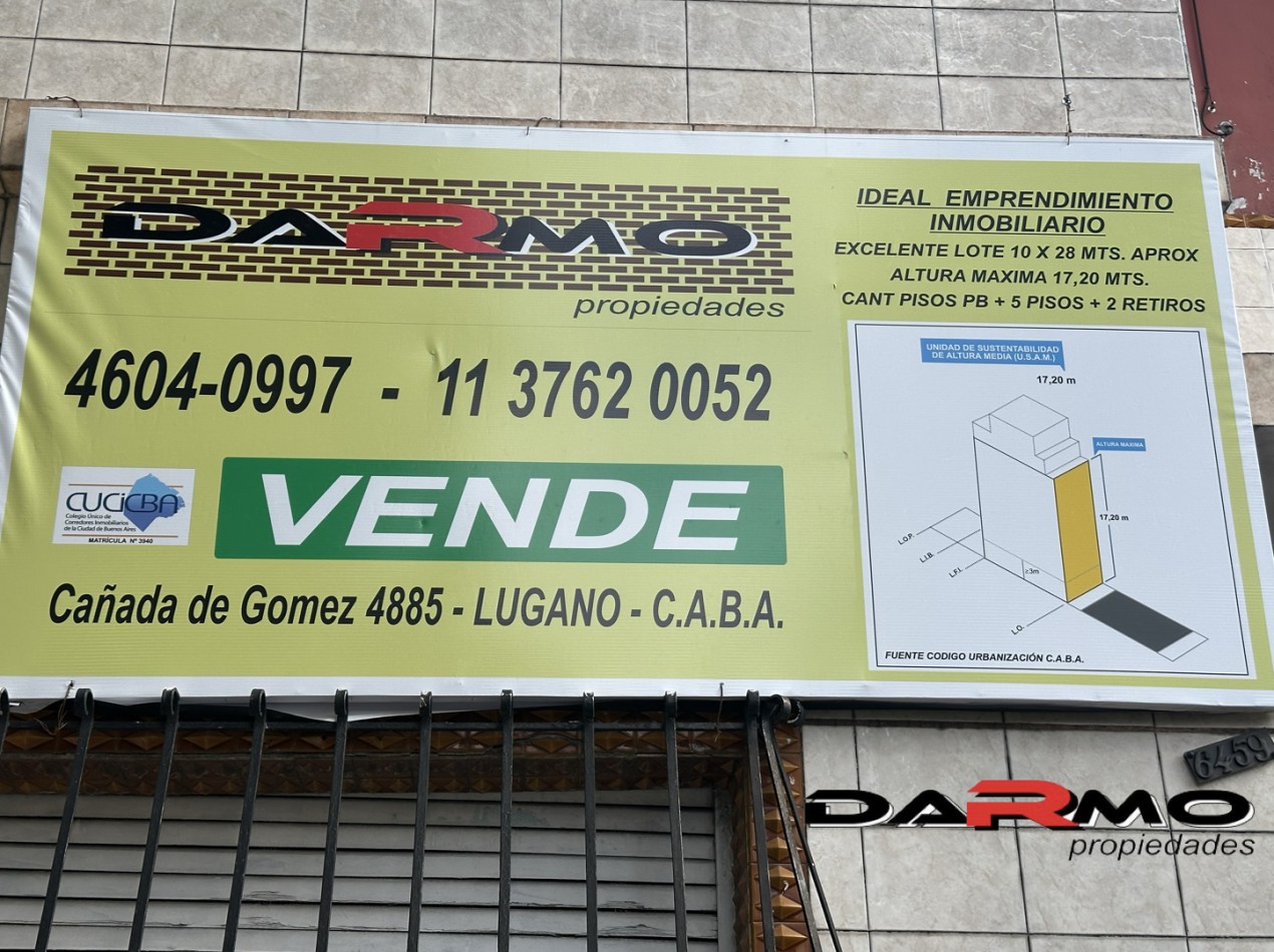 Casa con 4 PH en Av Cruz Frente a Plaza - Ideal Desarrollo Pb + 5 Pisos - Chilavert Villa Riachuelo